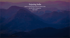 Desktop Screenshot of enjoyingindia.com